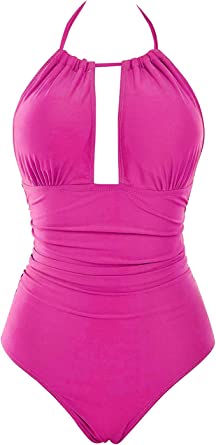 Photo 1 of B2prity Women One Piece Swimsuit Tummy Control Swimwear V Neck Bathing Suit SIZE XL/8