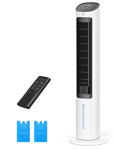 Photo 1 of Dreo Evaporative Air Cooler, 40” Cooling Fan with 80° Oscillating, Humidifying, Removable Water Tank, Filter, Ice Packs, Remote Control, 3 Speeds,
