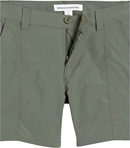 Photo 1 of Amazon Essentials Women's Stretch Woven 5 Inch Outdoor Hiking Shorts with Pockets
 SIZE 8