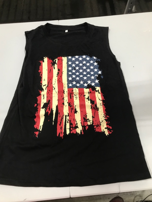 Photo 2 of American Flag Tank Tops Women Patriotic Shirt USA Flag Stars Stripes Print Sleeveless T-Shirt 4th of July Tee Tops
SIZE SMALL 