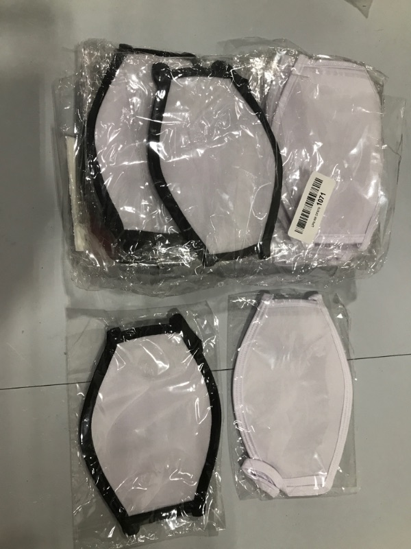 Photo 2 of 30 Pieces Sublimation Mask Blank Sublimation Face Coverings White Breathable Polyester Blanks for Sublimation Face Coverings for Protecting Nostrils and Face
