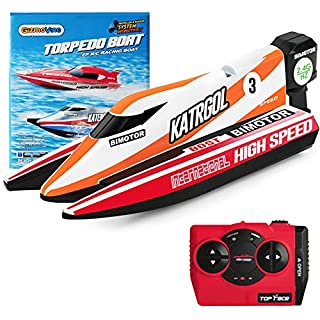 Photo 1 of RC Boat Kids Remote Control Boats for Pool and Lake - 2.4GHZ High Speed Electric Water Racing Boat, Mini Speed Boat Toys for 3~12 yrs Old Boy Girl Gifts - Red (B09FWY1DFQ)
