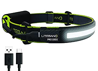 Photo 1 of Liteband PRO 1000 Series Wide-Beam Adjustable Personal Headlamp , 210° Illumination, Battery-Powered, Fits Hard Hats and Helmets, LBP1000-L34CF, 1000 Lumens, Carbon Fiber (B096L8C4W8)
