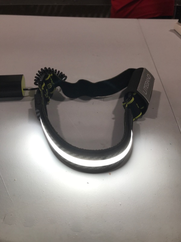 Photo 2 of Liteband PRO 1000 Series Wide-Beam Adjustable Personal Headlamp , 210° Illumination, Battery-Powered, Fits Hard Hats and Helmets, LBP1000-L34CF, 1000 Lumens, Carbon Fiber (B096L8C4W8)
