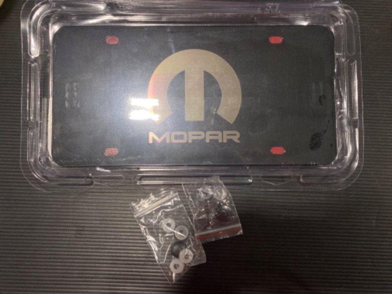 Photo 2 of Au-Tomotive Gold, INC. License Plate Frame for Mopar Stainless Steel Black
