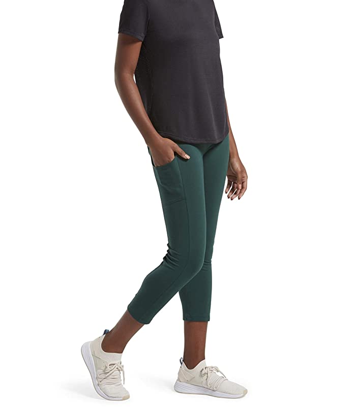 Photo 1 of [Size M] No Nonsense Cotton Lounge Capri Legging with Tech Pocket [Green]