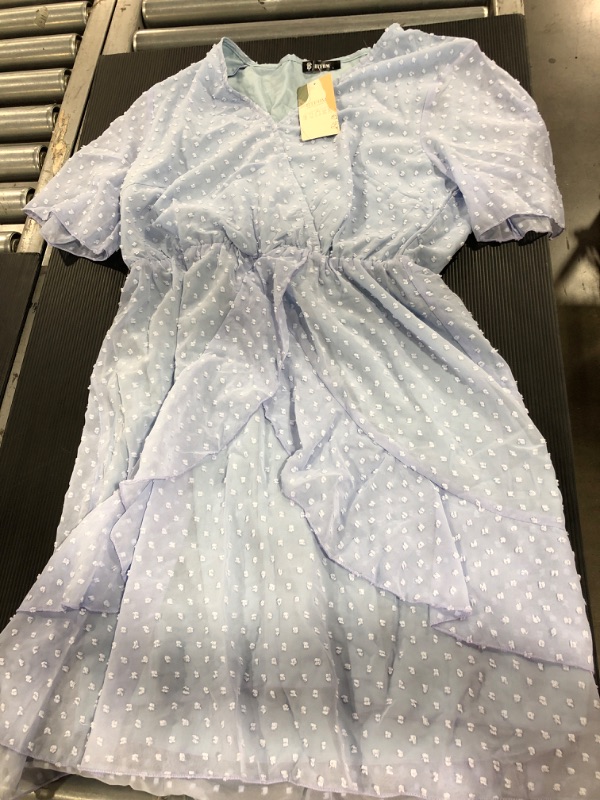 Photo 1 of [Size L] Blue V Neck Summer Dress
