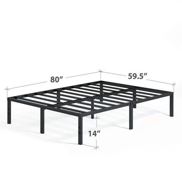 Photo 1 of [Queen] ZINUS Yelena Metal Platform Bed Frame / Steel Slat Support / No Box Spring Needed / Easy Assembly H-14"]