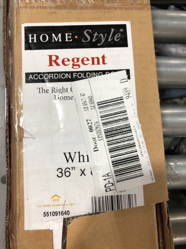 Photo 1 of [2 Pack] Homestyles Regent Vinyl Accordion Door, 36 inch x 80 inch, White