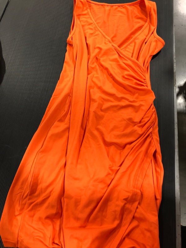 Photo 1 of [Size S] Orange Sleeveless Mini Dress