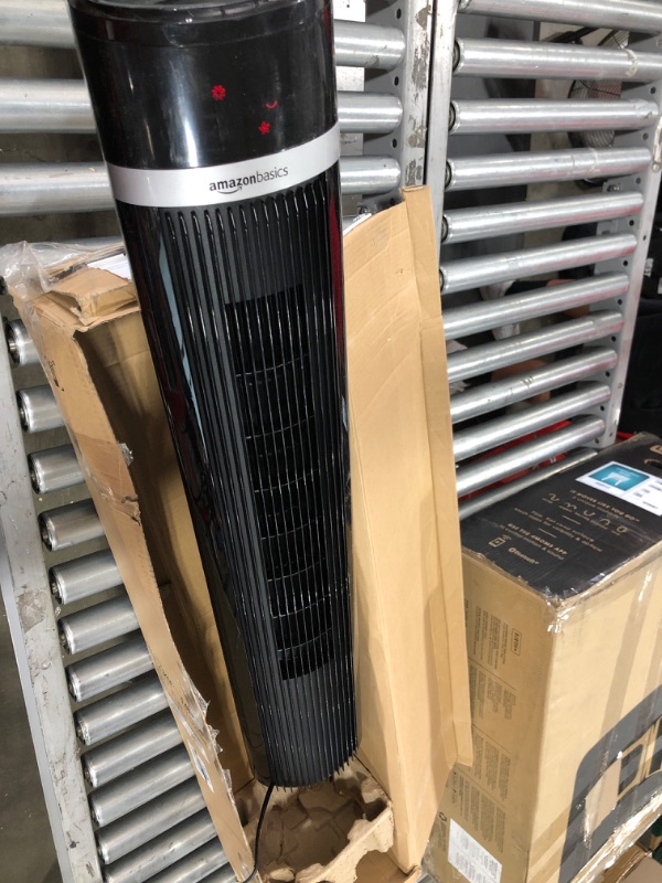 Photo 3 of Amazon Basics Oscillating 3 Speed Tower Fan with Remote14612
