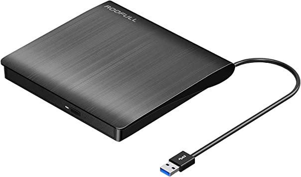 Photo 1 of ROOFULL External CD DVD +/-RW Drive USB 3.0 Protable USB DVD/CD ROM Burner Optical Drive Player Reader Writer for Windows 11/10/8/7 Laptop Desktop Computer