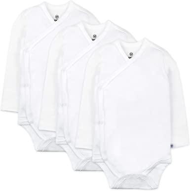 Photo 1 of HonestBaby Baby 3-Pack Organic Cotton Long Sleeve Side-snap Kimono Bodysuits - NewBorn 