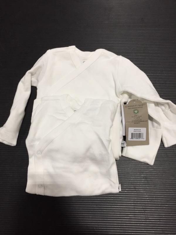 Photo 2 of HonestBaby Baby 3-Pack Organic Cotton Long Sleeve Side-snap Kimono Bodysuits - NewBorn 