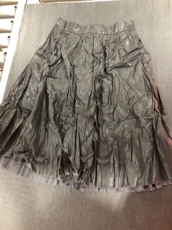 Photo 1 of [Size XS] Black Pleather Skirt