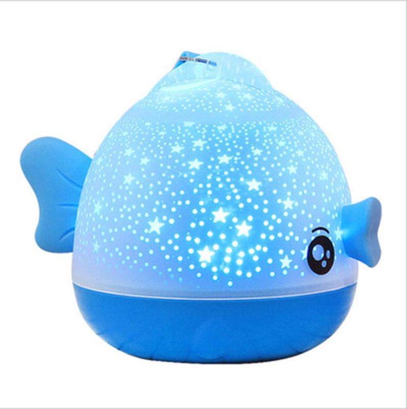 Photo 1 of GOFEI Lucky Fish Romantic Rotating Star Projector Starry Remote Control Coloring Dream LED Night Light [Blue]