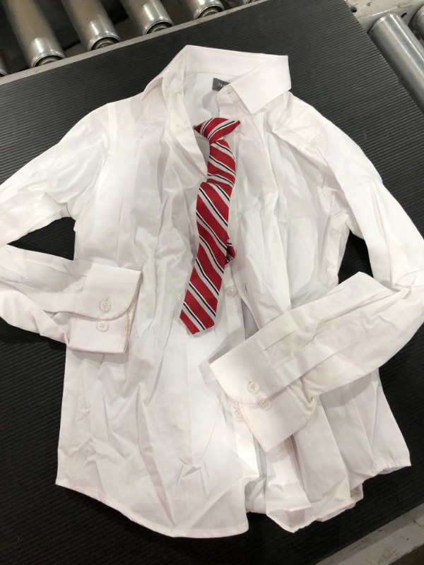 Photo 2 of [Size XS- 6/7] Van Heusen Boys' Long Sleeve Dress Shirt and Tie Set