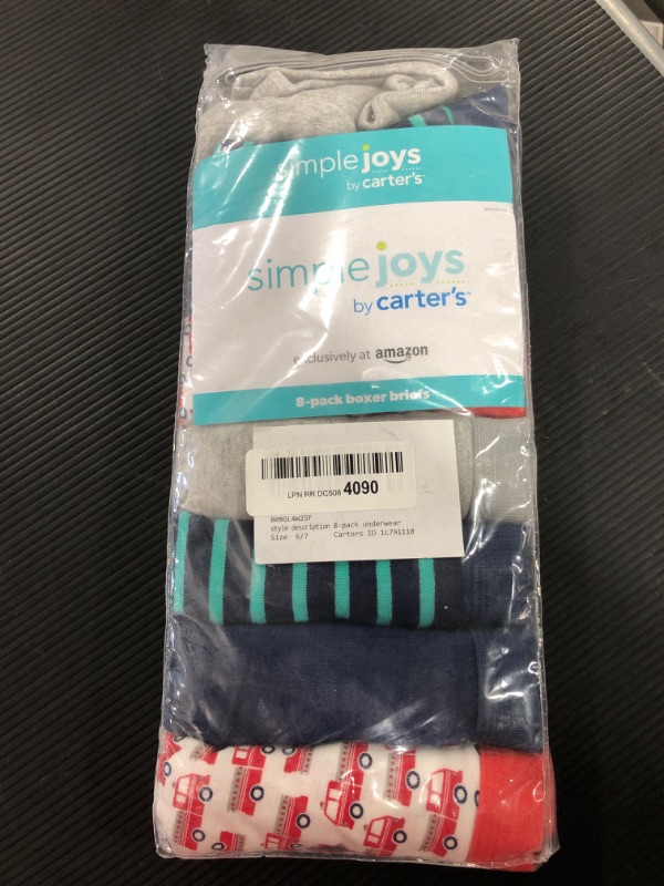 Photo 2 of [Size 6-7] Simple Joys by Carter's Boys' 8-Pack Underwear