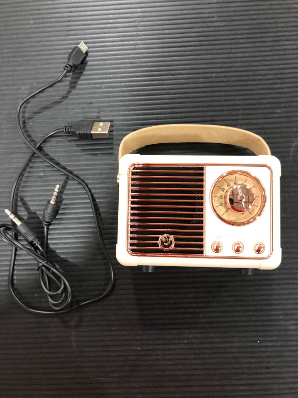 Photo 4 of Retro Bluetooth Speaker, Vintage Decor,Dosmix Small Wireless Bluetooth Speaker [Beige] 