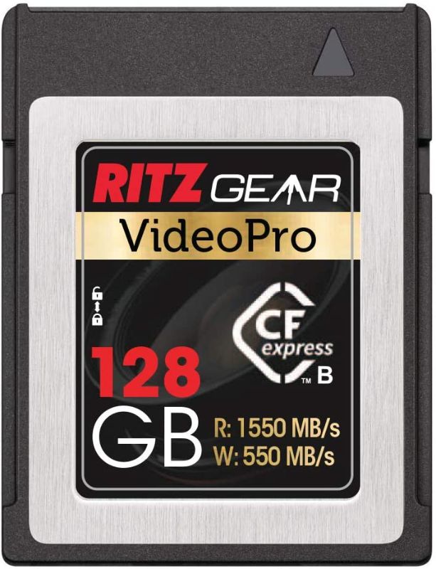 Photo 1 of Ritz Gear CFExpress Type B 128GB Card (1550/550 R/W) Pairs W Canon 1D X Mark III, R5, R3. Panasonic Lumix S1/ S1R etc