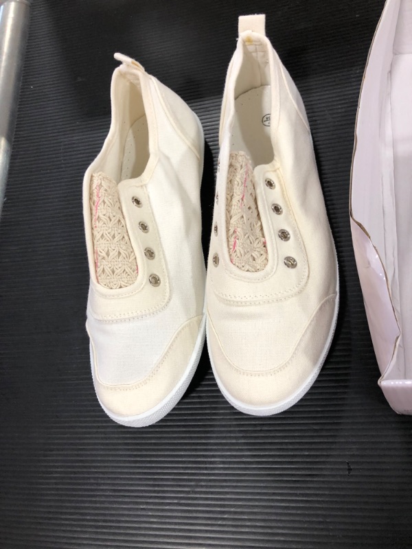 Photo 4 of ( size 7W )hash bubbie Women's Slip on Shoes Fashion PU Leather Sneaker Low Top Casual Shoes