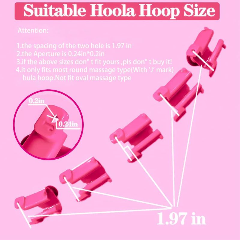 Photo 1 of 5 Knots Extensions for Weighted Hoola Hoops Plus Size, Extra Pieces Additional Links only fit Infinity Smart fit Hoop with Round Dots Massage Size Adjustment for Adults Weight Loss or Fitness Workout
