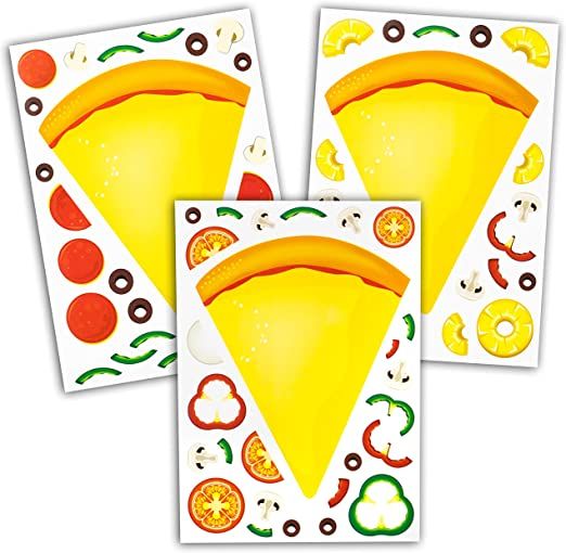 Photo 1 of 24 Make A Pizza Stickers For Kids - Great For Pizza Parties & Pizza Family Night - Let Your Kids Get Creative & Design Their Favorite Pizza Stickers - Fun Craft Project For Children Ages 3+
