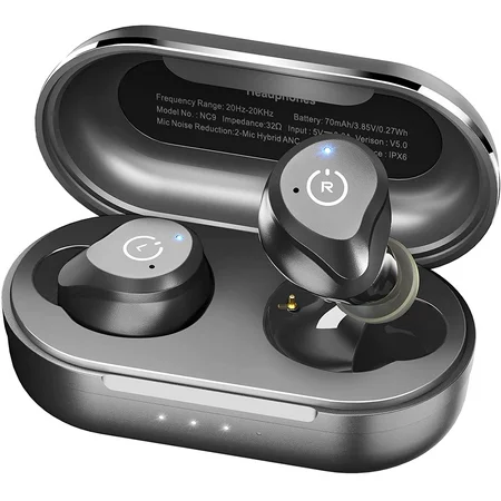 Photo 1 of TOZO NC9 Hybrid Active Noise Cancelling Wireless Earbuds ANC in Ear Headphones IPX6 Waterproof Bluetooth 5.0 TWS Stereo Earphones Immersive Sound Pr
