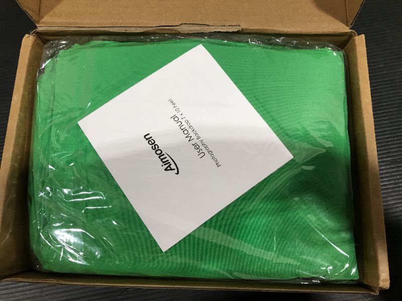 Photo 1 of 10 X 7 FT Green Screen Backdrop for Photography, Chromakey Virtual GreenScreen Background Sheet for Zoom Meeting, Cloth Fabric Curtain with 4 Clamps for YouTube Video Studio Calls Streaming Gaming VR
