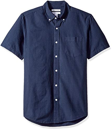 Photo 1 of Amazon Essentials Men's Regular-Fit Short-Sleeve Pocket Oxford Shirt SIZE S