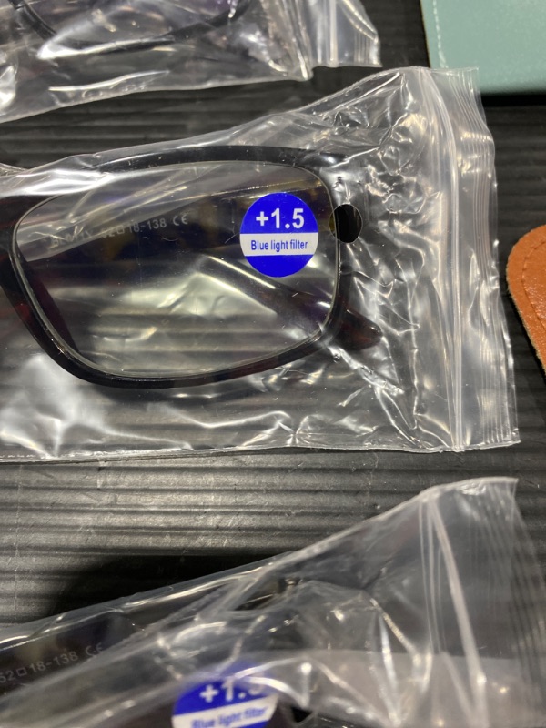Photo 2 of BLS BLUES Reading Glasses for Women/Men Blue Light Blocking, Fashion Readers Anti Eye Strain/Migraine Eyeglasses 6 Packs/Case
 1.5+