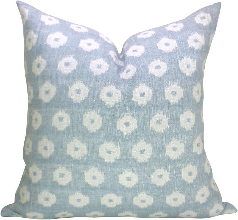 Photo 1 of  Flowershave357 Timur Weave Pillow Cover in Sky Blue Background Throw Pillow Cover
18*18