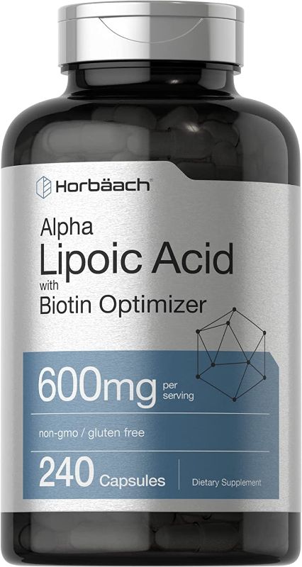 Photo 1 of Alpha Lipoic Acid 600mg | 240 Capsules | with Biotin Optimizer | Non-GMO and Gluten Free Supplement | by Horbaach
