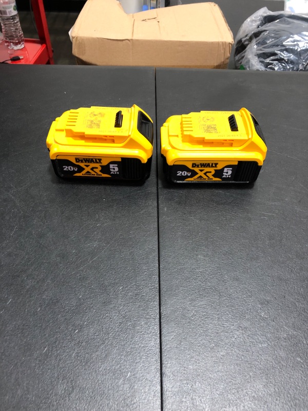 Photo 2 of DeWalt DCB205-2 20V Max XR 5.0Ah Lithium Ion Battery (2-Pack)