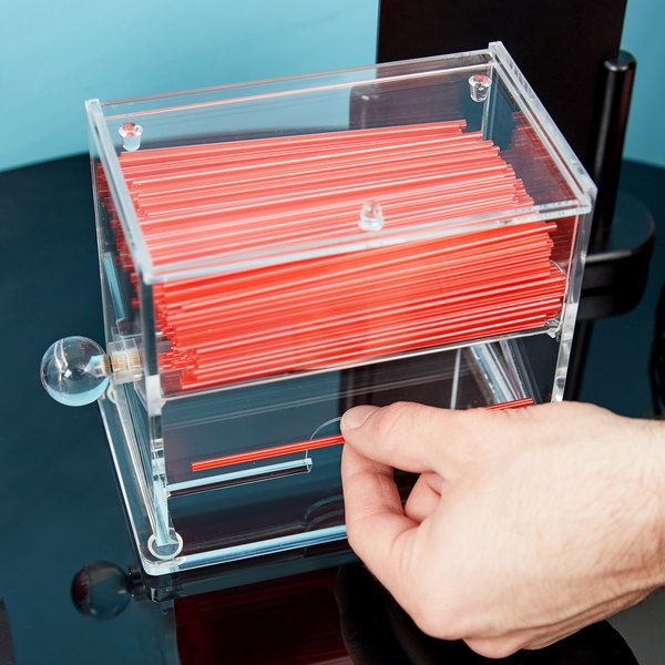 Photo 2 of Acrylic Dispenser for 5" Unwrapped Stirrer Straws
