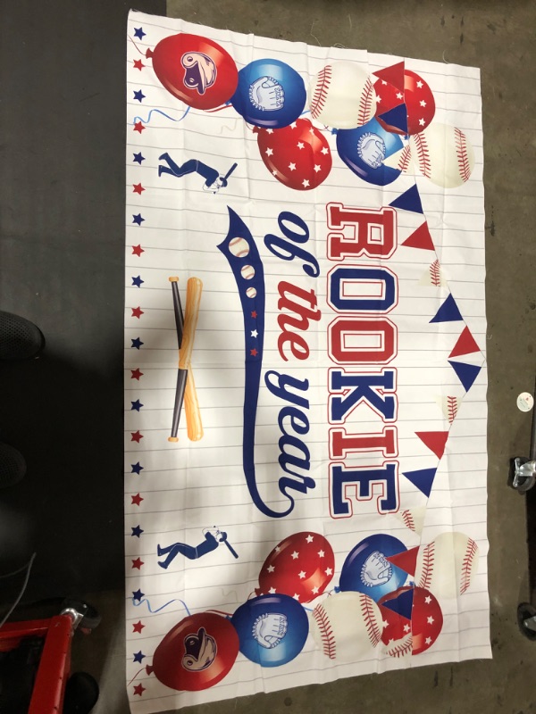Photo 1 of 41"x70" rookie of the year banner tablecloth print