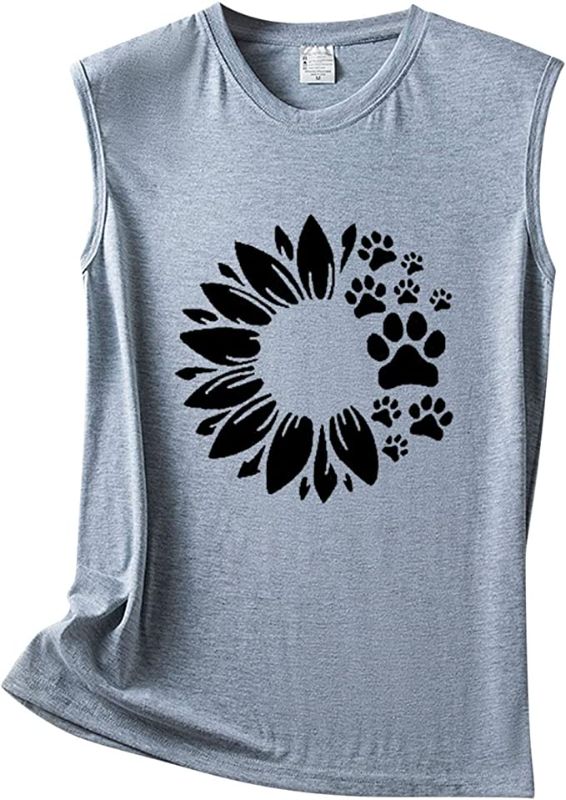 Photo 1 of  Top Men Women Sunflower Dog Print  (MEDIUM) 
 