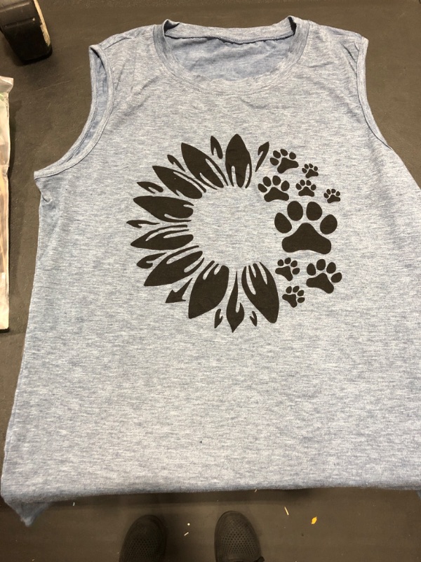 Photo 2 of  Top Men Women Sunflower Dog Print  (MEDIUM) 
 