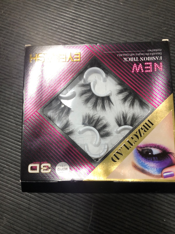 Photo 1 of HBZGTLAD 6 Pairs Fluffy False Eyelashes Natural Faux Mink Strip 3D Lashes Pack 