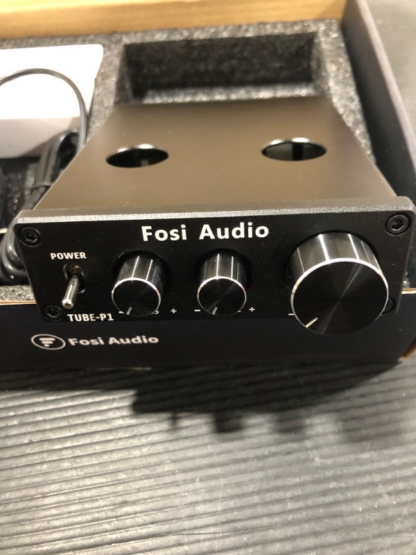 Photo 5 of Fosi Audio P1 Tube Pre-Amplifier Mini Hi-Fi Stereo Preamp 6K4 Valve Vacuum Pre-amp with Treble Bass Tone Control for Home Theater HiFi System