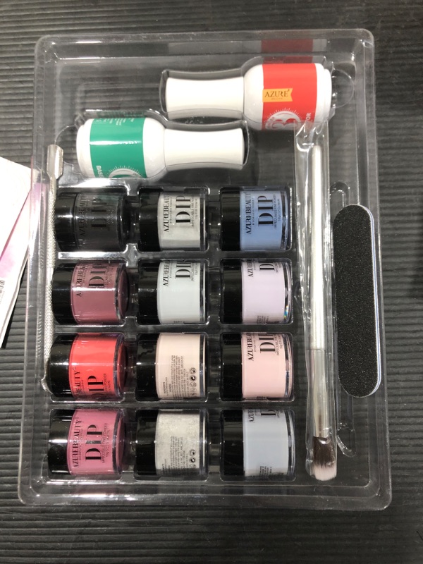 Photo 2 of AZUREBEAUTY Dip Powder Nail Kit Starter 12 Colors