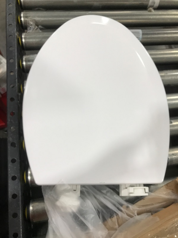 Photo 2 of Bemis 1500EC 390 Lift-Off Wood Elongated Toilet SEAT, Cotton White