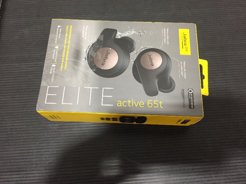 Photo 7 of Jabra Elite 65T Active Wireless Alexa Bluetooth Earbuds (Copper Black)