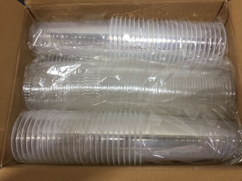 Photo 2 of [100 Sets - 20 Oz.] Plastic Cups with Lids. (Not Injection Cup)
