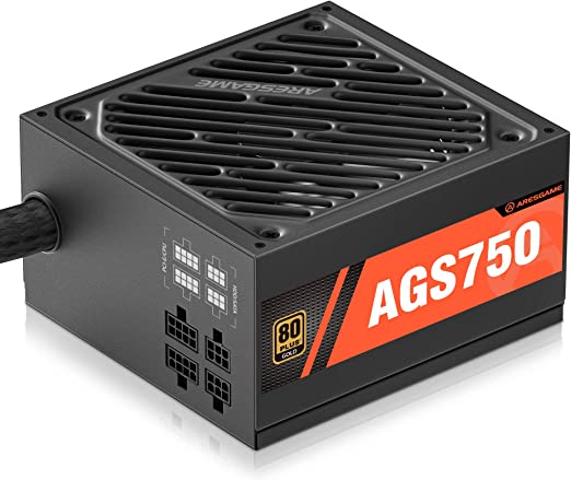 Photo 1 of 750W Power Supply 80+ Gold, Semi Modular PSU (ARESGAME AGS750)
