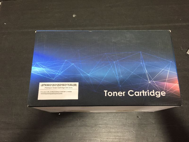 Photo 1 of (2-Pack) Compatible TN-360 Toner Cartridge TN360 Used for Brother MFC-7440N 7840W HL-2140 HL-2150N HL-2170W Printer