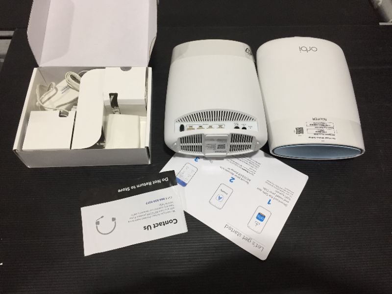 Photo 2 of NETGEAR Orbi Ultra-Performance Whole Home Mesh WiFi System - fastest WiFi router and single satellite extender with speeds up to 3 Gbps over 5,000 sq. feet, AC3000 (RBK50)