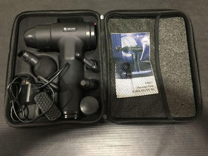 Photo 1 of AERLANG Massage Gun, Deep Tissue Massager, Portable Muscle Massage Gun for Back Neck Muscle Relieve, Quiet Brushless Motor 20 Variable Speeds Digital Display 6 Massage Heads and Carrying Case
