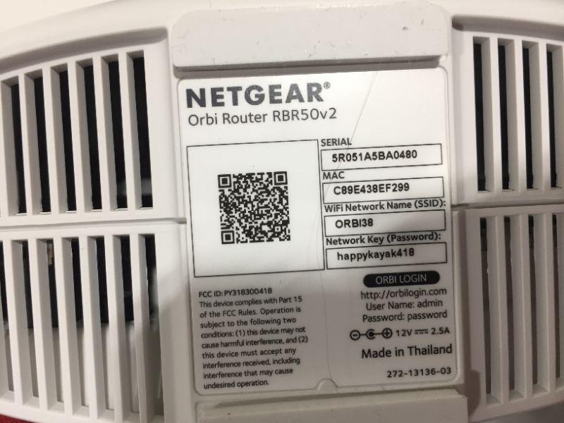 Photo 8 of NETGEAR Orbi Ultra-Performance Whole Home Mesh WiFi System - fastest WiFi router and single satellite extender with speeds up to 3 Gbps over 5,000 sq. feet, AC3000 (RBK50)