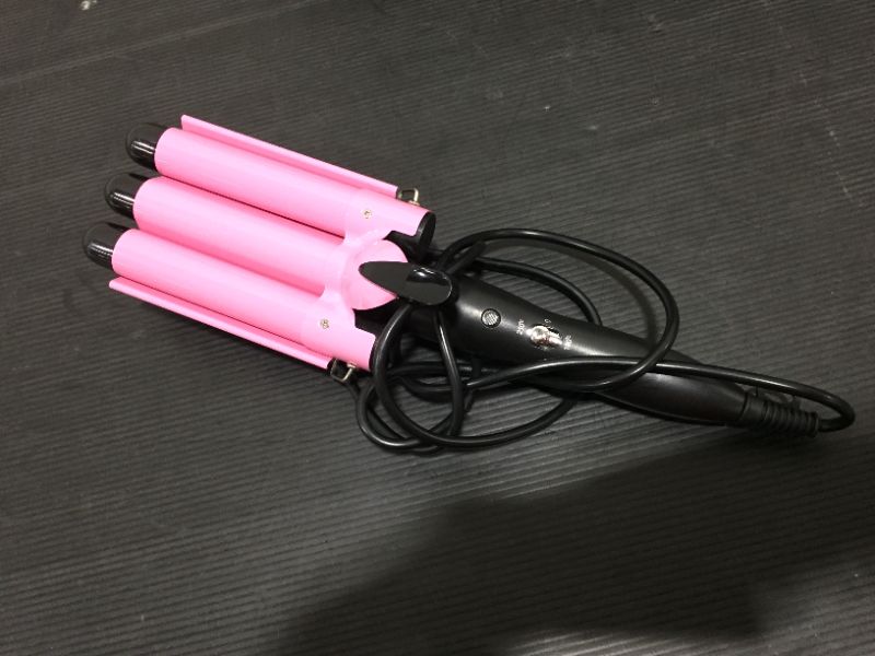 Photo 2 of 3 Barrel Curling Iron Wand - Soyond 1 Inch Ceramic Tourmaline Triple Barrels Hair Waver Iron 25mm Hair Crimper with Dual Voltage Beach Waves Curling Iron Temperature Adjustable Hair Curling Iron
